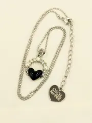 セシルマクビー/CECIL McBEE ハート＆ラウンドトップ　シルバーカラーネックレス　ビンテージ　中古美品