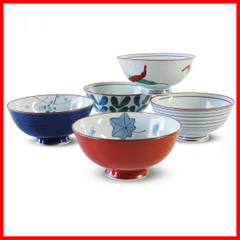 【在庫セール】Φ11.8x5.3(cm) ホワイト 鹿山絵変り 茶碗揃 有田焼 ランチャン(Ranchant) 日本製