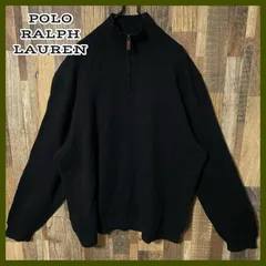 ブラック ハーフジップ ニット ラルフローレン 2XL メンズ 古着 長袖