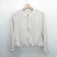 ◇ ⊂ VIS シンプル系 長袖 ノーカラージップブルゾン サイズS グレー系 レディース E  【1507080009699】