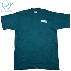 【希少】90s FRUIT OF THE LOOM HEAVY COTTON Tシャツ L エルサルバドル製 USA生地 シングルステッチ Dunn & Franklin REUNION 1998 深緑