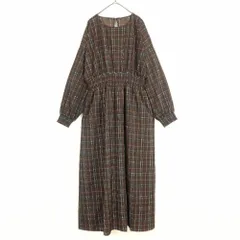 【新品タグ付き】ローリーズファーム★ワンピース 大きいサイズL ブラウン系 チェック柄 z11507