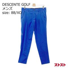 極美品 デサントゴルフ 春夏 ストレッチゴルフパンツ ブルー L 速乾