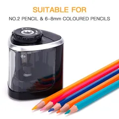 【新商品】ポータブル電動鉛筆削り バッテリー駆動 6-8mm 鉛筆用 学生アーティスト ホームスクール 教室 オフィス用のサムネイル