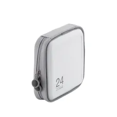 ファスナー付 24枚収納 セミハード CDケース ホワイト DVD CCD-H24WH エレコム