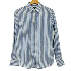 ポロラルフローレン POLO RALPH LAUREN RELAXED FIT ポニー刺繍 リネン ストライプシャツ メンズ import：S 