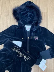 LAファー付ベロアセットアップBLACK新品未使用