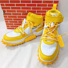 NIKE ナイキ スニーカー NIKE ナイキ × OFF-WHITE AIR FORCE 1 エアフォース1 MID SP LTHR White and Varsity Maize DR0500-101のサムネイル