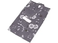 着物美人 送料込み 女の子浴衣 くすみ 綿紅梅 変り織り 子供浴衣 女児浴衣 女の子 子供 女児 キッズ ジュニア 浴衣女の子 可愛い 女の子浴衣くすみ 女の子浴衣紫 子供浴衣紫 女の子浴衣120 7歳前後 120cm前後 【 灰紫 花 】m603433E