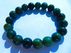 天然濃い糸魚川翡翠　ブレスレット10ｍｍ　限定品
