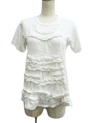 Comme des Garcons コムデギャルソン 白 Tシャツ ワンピースデザイン レディース Sサイズ RI-T031 AD2011 日本製 L003-0510-5