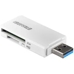 【 新品 未開封 】 BUFFALO ＵＳＢ３．０ ｍｉｃｒｏＳＤ／ＳＤカード専用カードリーダー（ホワイト） BSCR27U3WH 未使用 送料無料