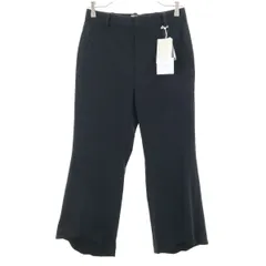 未使用 IENA イエナ 日本製 ストライプ柄 フレアパンツ 36 ブラック LA BOUCLE レディース 古着