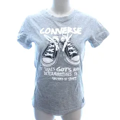 コンバース CONVERSE カットソー Tシャツ ラウンドネック プリント 半袖 M グレー /AUのサムネイル