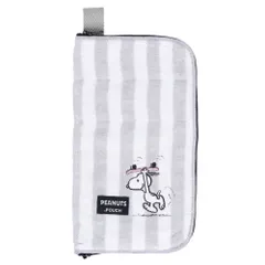 ☆ スヌーピーストライプBD ☆ どっとポーチ キャラクター Keep stand ポーチ 小物入れ どっとポーチ イニシャル タオルポーチ ミニポーチ タオルハンカチ 大人 かわいい 可愛い 小さい ペットボトルカバー 折りたたみ傘ケース