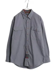 【お得なクーポン配布中!】 80s チャップス ラルフローレン フランネル シャツ メンズ L 80年代 ヴィンテージ ポロ CHAPS 長袖シャツ ネルシャツ ポケット付き グレー