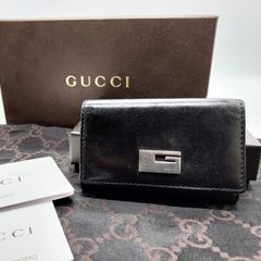 Gucci　グッチ キーケース オールドグッチ Gロゴ レザー  6連　ブラック