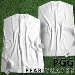 PGG by PEARLY GATES ピージージー パーリーゲイツ ゴルフ ハイゲージニット サイドベルト 無地 クルーネック ノースリーブ ニットベスト カットソー ゴルフウェア 268-2273601 定2.4万 ホワイト M ▲027▼50903w09