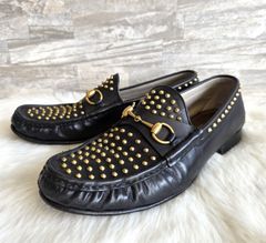 グッチ GUCCI 60周年記念モデル ☆ホースビットxスタッズローファー GUCCI】グッチ ホースビット ローファー レザー ラグソール