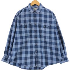 古着 90年代 セントジョンズベイ ST. JOHN'S BAY 長袖 ボタンダウン フランネルチェックシャツ メンズXL相当 ヴィンテージ/eaa526676