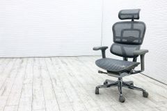 【未使用品】 自社保証有 エルゴヒューマンプロ2 中古 ヘッドレスト付き ergohuman PRO2 HIGH Type 中古オフィス家具 GYフレーム ホワイトメッシュ 【A000003554】