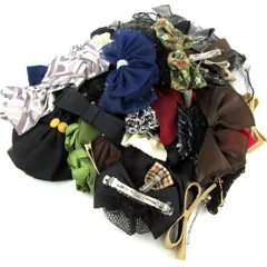 バレッタ ヘアアクセサリー 40点セット リボン ネット付 パールモチーフなど まとめて 大量 まとめ売り レディース 【中古】