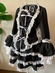ハロウィン仮装にも！袖のボリュームが可愛い本格メイド服