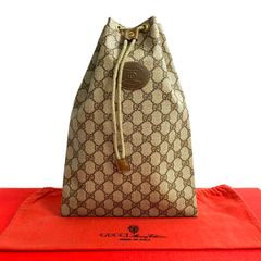GUCCI レザー 巾着 ハンドバッグ レザーポーチ付き 裏地G柄. 楽天市場】【バッグ】GUCCI グッチ オールドグッチ GGプラス