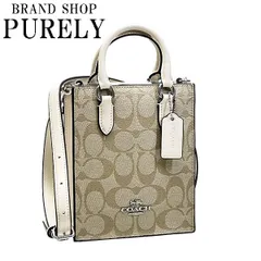 コーチ バッグ レディース COACH ハンドバッグ シグネチャー ノース サウス ミニ トート クロスボディ CJ494 SIGHA ライトカーキ×チョーク