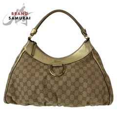 GUCCI グッチ アビー ベージュ ゴールド ゴールド金具 GGキャンバス/レザー 406002 ショルダーバッグ 肩掛け レディース 406002【中古】