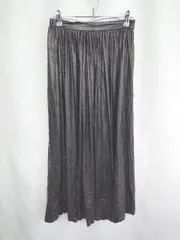 ◇ Θ CLASSICALELF フェイクレザー ロング丈 ギャザー スカート サイズM-L ブラック レディース E  【1409100060331】