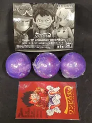 バンダイ ワンピの実 ルフィ・エース・ヤマトの3体セット&限定ポストカード
