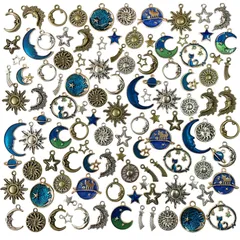 【特価セール】DIY装飾用 アクセサリーパーツ 手芸材料 ブレスレット用 工芸品 ペンダント オーナメント ギフト 合金 ハンドメイド 112個セット 贈り物 チャーム