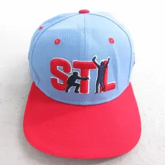 中古 キャップ MLB セントルイスカージナルス 刺繍 ツートンカラー コットン 薄紺 ネイビー 他 メジャーリーグ ベースボール 野球 25aug07