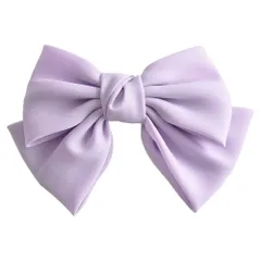 【人気商品】2段リボン ポニーフック 大きめ 卒業式 レディース おしゃれ ヘアアクセサリー 22.パープル