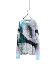 HATRA×Synflux　ハトラ× シンフラックス　AI柄コットンニットSyn Feather Sweater　06LB