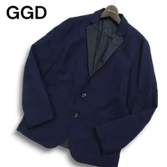 GGD ジージーディー 秋冬 2way リバーシブル★ ウール＆ナイロン テーラード ジャケット ブレザー Sz.2 メンズ 日本製