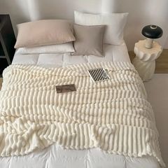 ザラホーム ZARA HOME フェイクファーエコファーブランケット 白