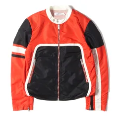 新品 GIVENCHY ジバンシィ ジャケット ナイロン シングル ライダースジャケット ブルゾン BLOUSON オレンジ ブラック ホワイト 50 アウターのサムネイル