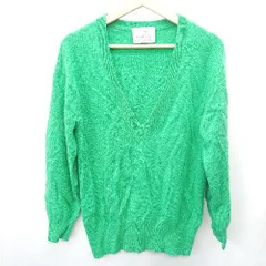 ◇ ⊇ BEAUTY&YOUTH UNITED ARROWS ウール カシミヤ 長袖 Ｖネックセーター サイズ表記なし グリーン レディース E  【1409100016574】