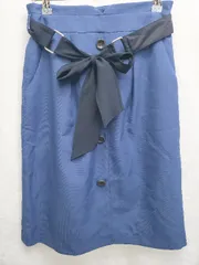 ◇ ◎ ●未使用● MISCH MASCH ミッシュマッシュ 膝下丈 台形 スカート サイズ36 ブルー レディース P  【1407100024131】のサムネイル