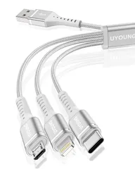 【即日発送】1 in 超高耐久 3 Type C 充電コード Micro 1.2m USB 3台同時充電 急速 iPhone 3in1 Android タイプC 充電ケーブル 各種対応