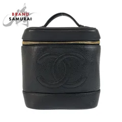 美品 CHANEL シャネル ココマーク ブラック 黒 ゴールド金具 キャビア