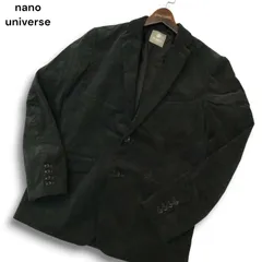 nano universe ナノユニバース 秋冬★ テーラード ジャケット コーデュロイ シングル 2ボタン ブラック Sz.L メンズ
