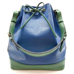 ★LOUIS VUITTON ルイヴィトン エピ ノエ M44044 ショルダーバッグ 巾着型 バイカラー トレドブルー ボルネオグリーン レディース 中古 005942