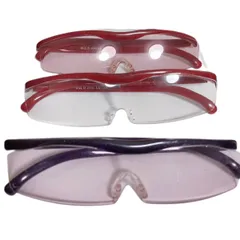 ハズキルーペ 美品 3点まとめ売り セット HAZUKI ハズキルーペ 美品 3点まとめ売り セット レッド1 85倍