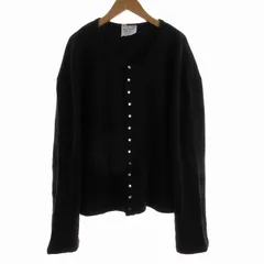 アニエスベーオム Agnes b. homme カーディガン スナップボタン Uネック ドロップショルダー 2 M 黒 ブラック /REのサムネイル