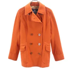 アクアスキュータム 日本製 ウールブレンド ピー コート 8 オレンジ Aquascutum レディース 【中古】  【221213】