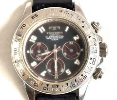 TECHNOS TBM634 テクノス ブラック文字盤 腕時計 フェイス 現状品