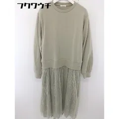 ◇ eversince エバーシンス 長袖 ロング ワンピース サイズF グリーン系 レディース  【中古】 【1111190005221】のサムネイル